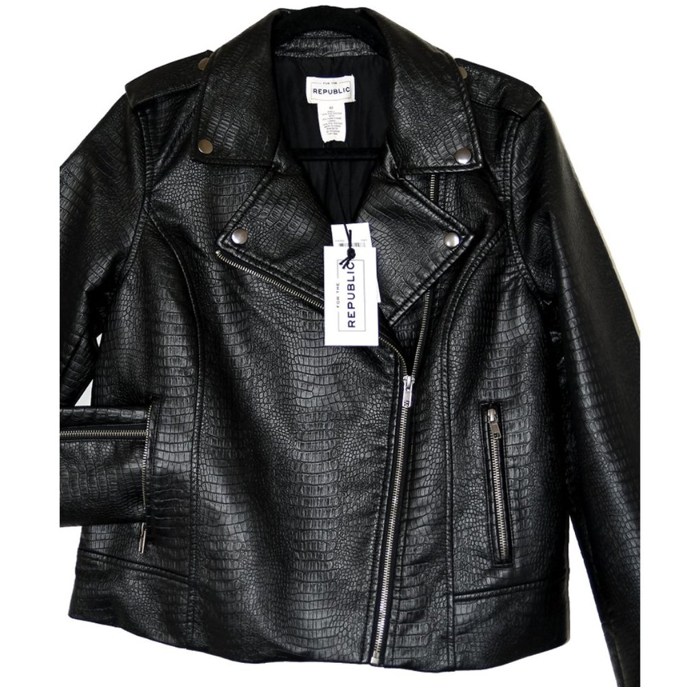 Women | Faux Crocodile Moto Jacket!